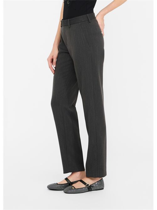 Pantaloni a sigaretta gessati LIU JO | CF5235T054A/C3782